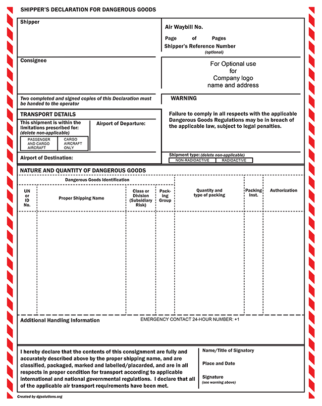 Cpp declaration. Dangerous goods Declaration. Декларация грузоотправителя на опасные грузы. Декларация на опасный груз. Мультимодальная декларация об опасных грузах.